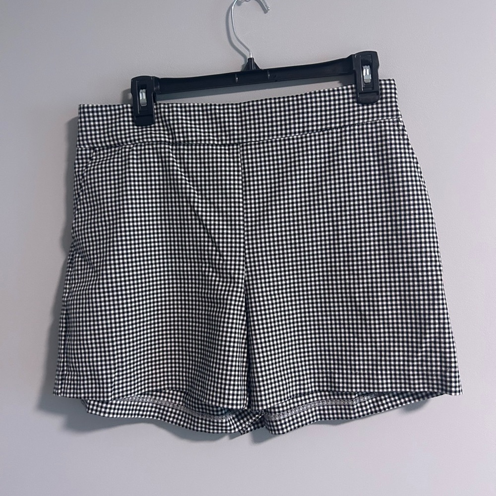 Rachel Zoe Black and White Checkered Women's Shorts